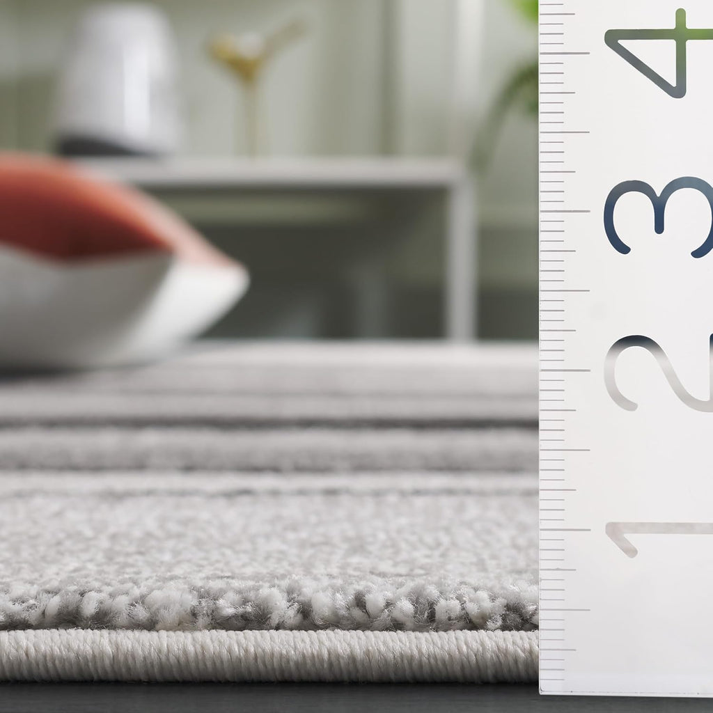 Ivory Grey Mid-Century 2'7"x5' Area Rug