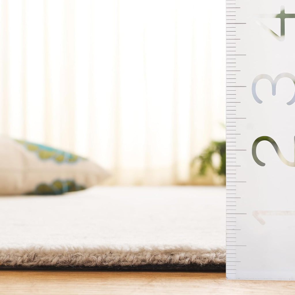 Ivory Wool Blend Runner Rug