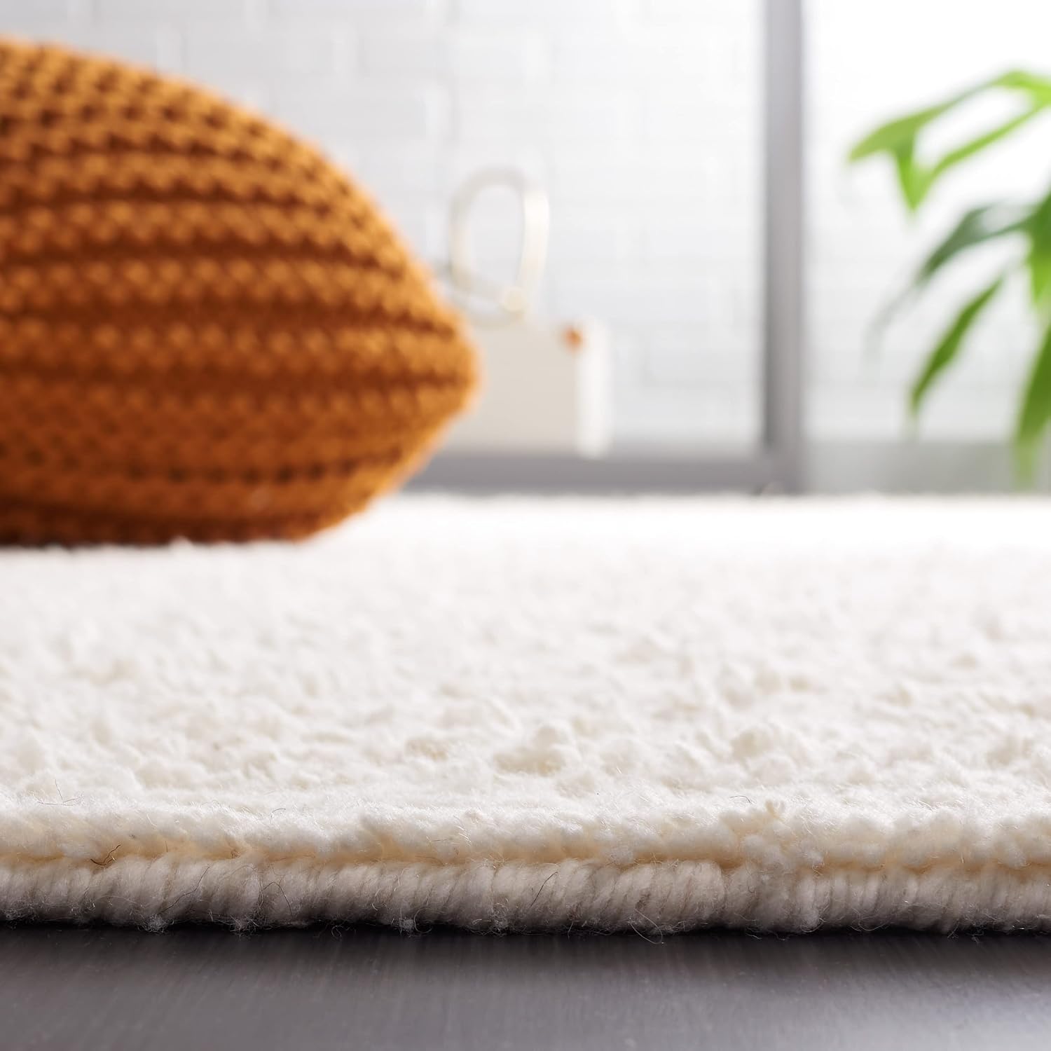 Ivory Stripe Wool Runner Rug