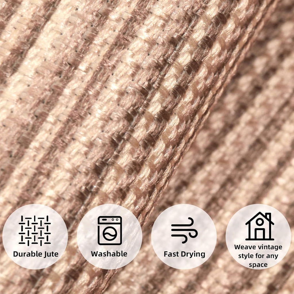 Natural Woven Jute 5x7 Washable Rug