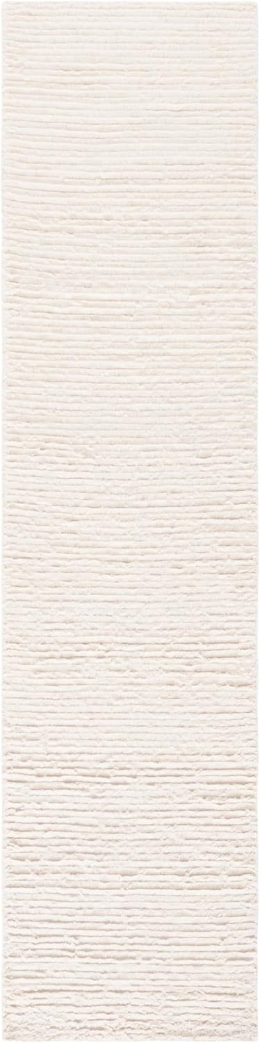 Ivory Stripe Wool Runner Rug