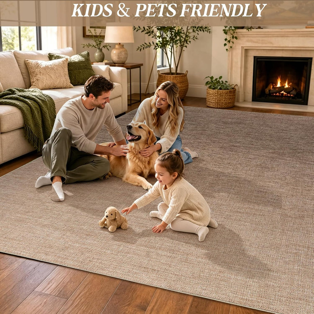 Neutral Jute Farmhouse Indoor Outdoor Rug
