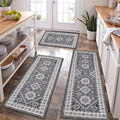 Washable Boho 3 Piece Kitchen Rug Set