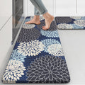 Boho Dahlia Cushioned Kitchen Rug Set