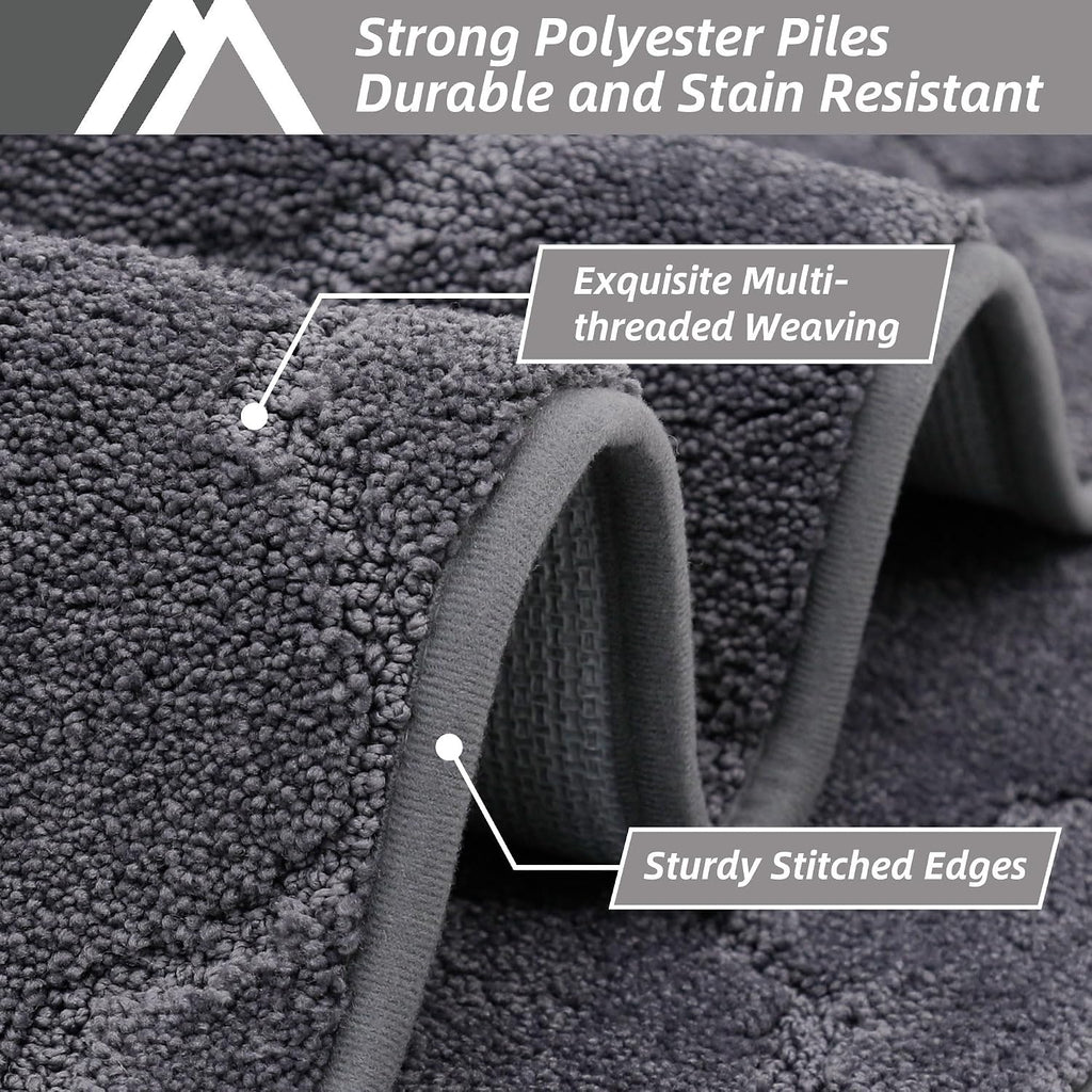 Dark Grey Absorbent Washable Kitchen Rug