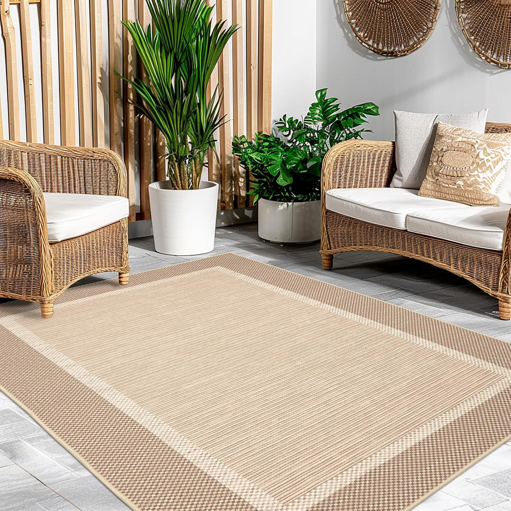 Natural Woven Jute 5x7 Washable Rug