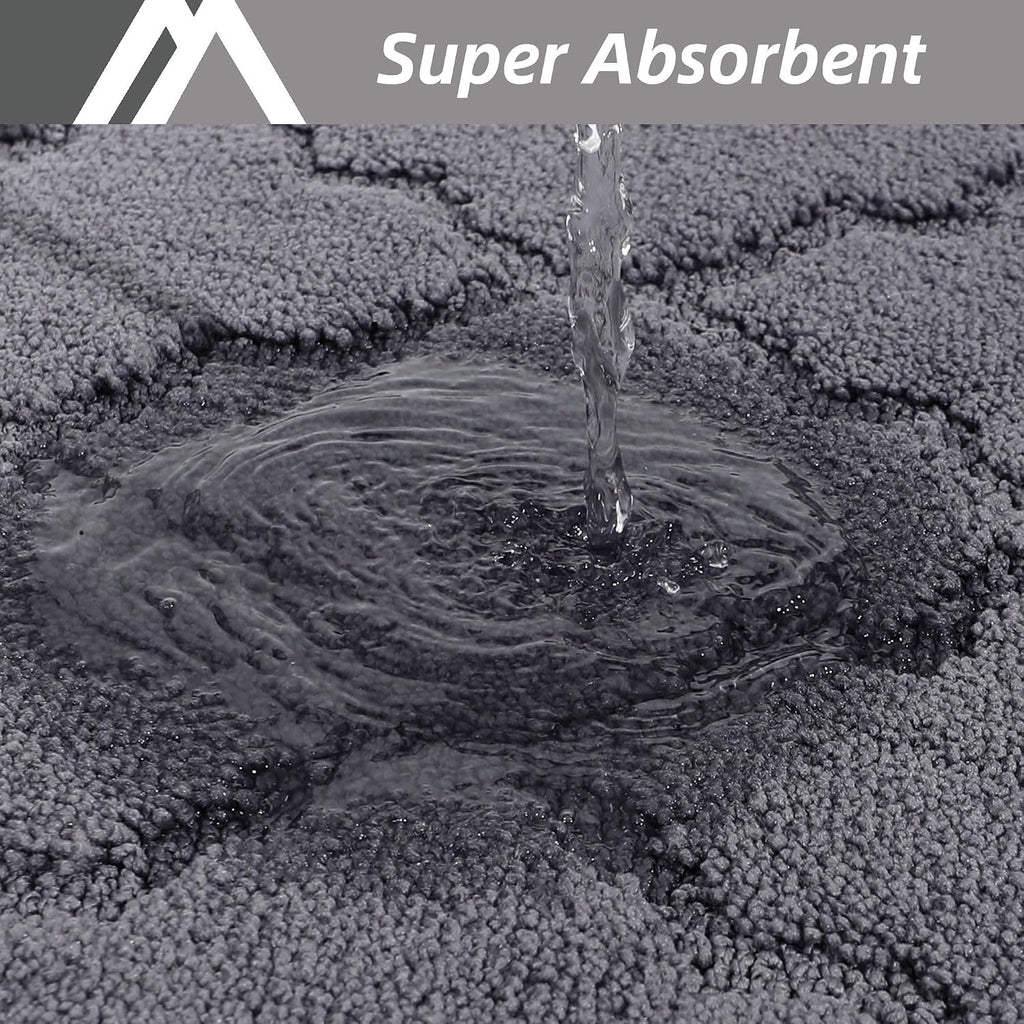 Dark Grey Absorbent Washable Kitchen Rug