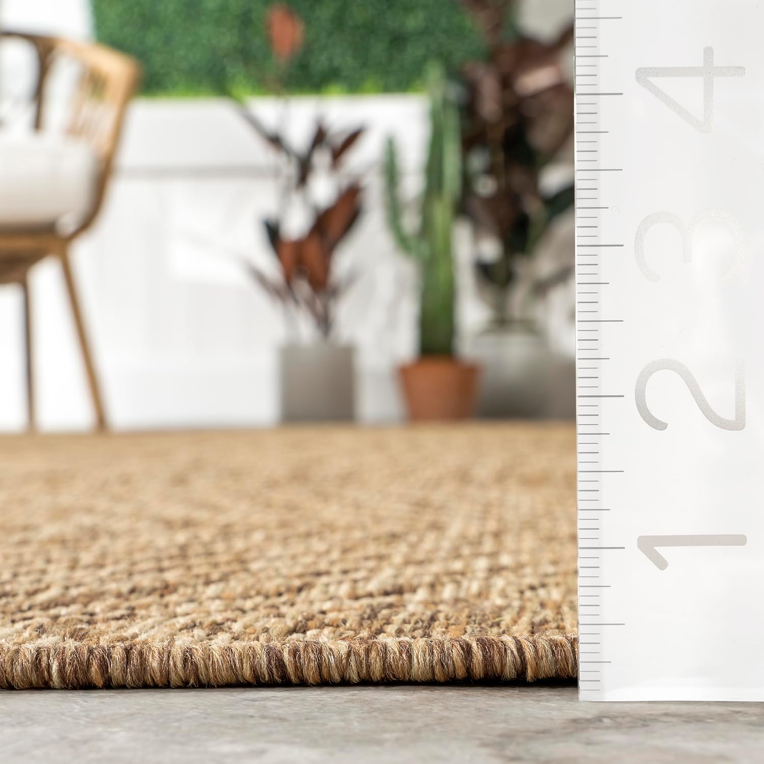 Light Brown Ivory Tribal Indoor Outdoor Rug