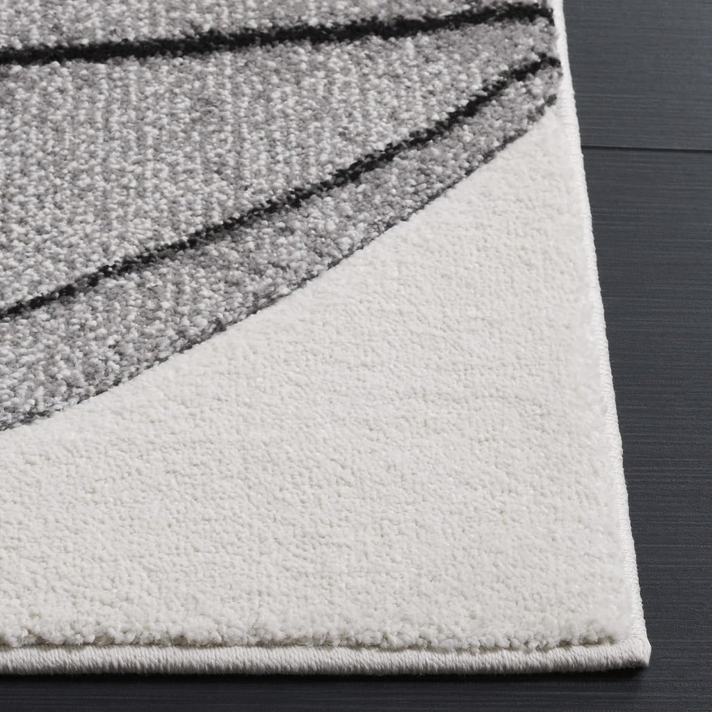 Ivory Grey Mid-Century 2'7"x5' Area Rug