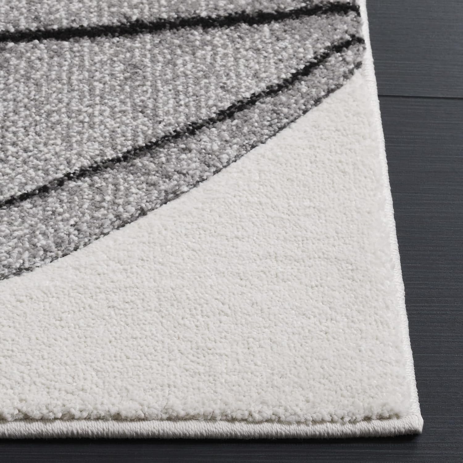 Ivory Grey Mid-Century 2'7"x5' Area Rug