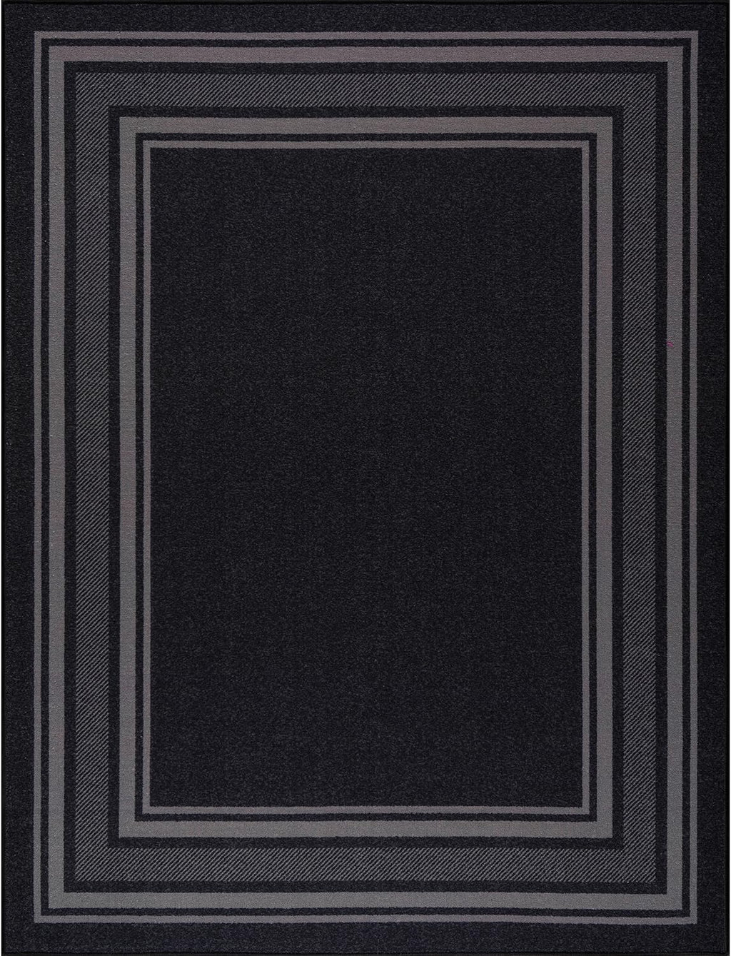Black Bordered 3x5 Non Slip Area Rug