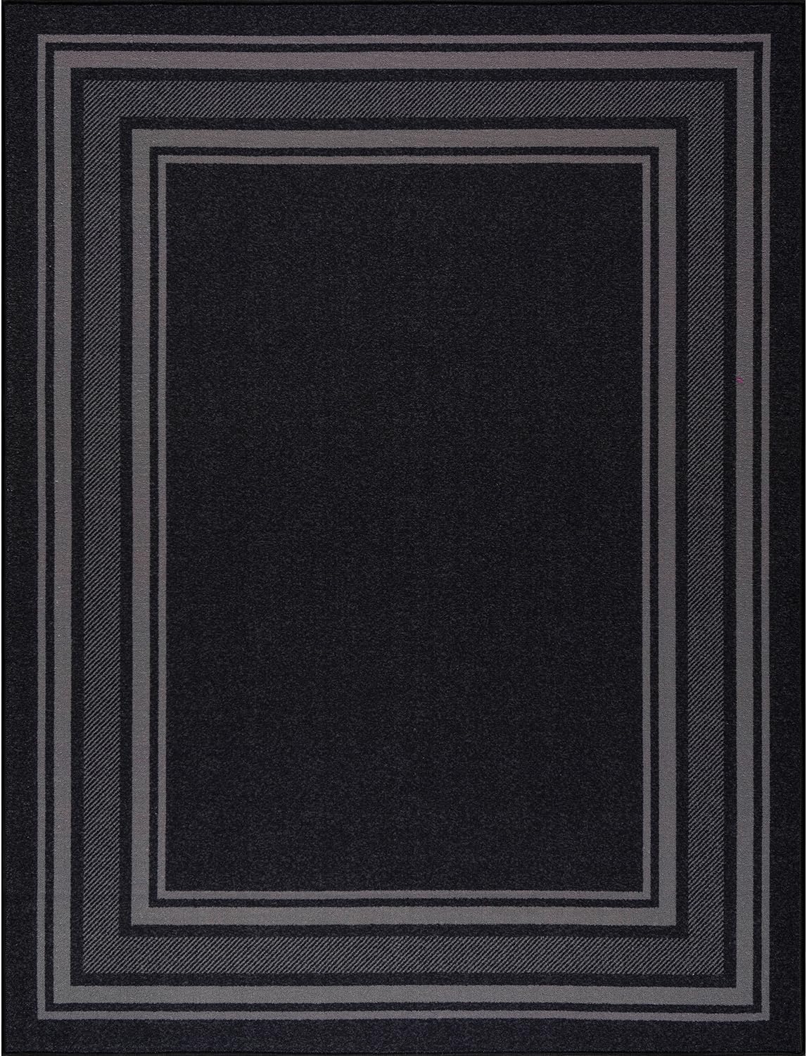 Black Bordered 3x5 Non Slip Area Rug