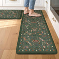 Green Memory Foam Kitchen Rug Set
