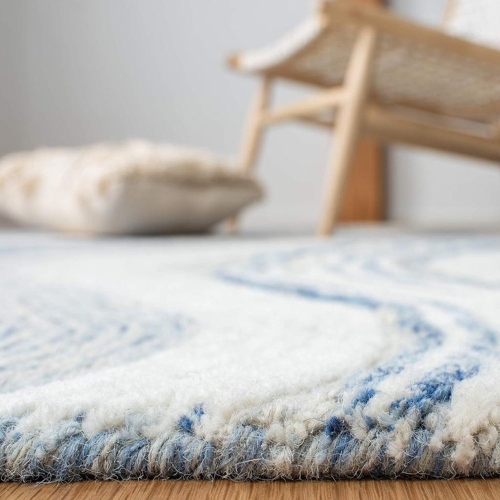 Beige Ivory Wool Runner Rug