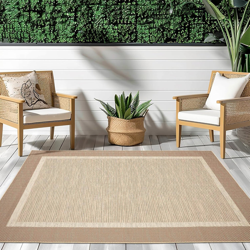 Natural Woven Jute 5x7 Washable Rug