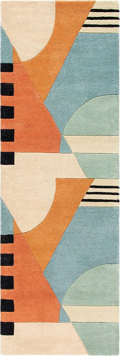 Mid-Century Modern Wool Runner Rug