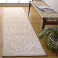 Beige Ivory Wool Runner Rug