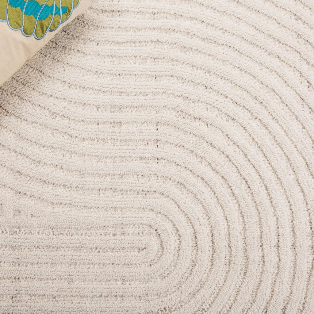 Ivory Wool Blend Runner Rug