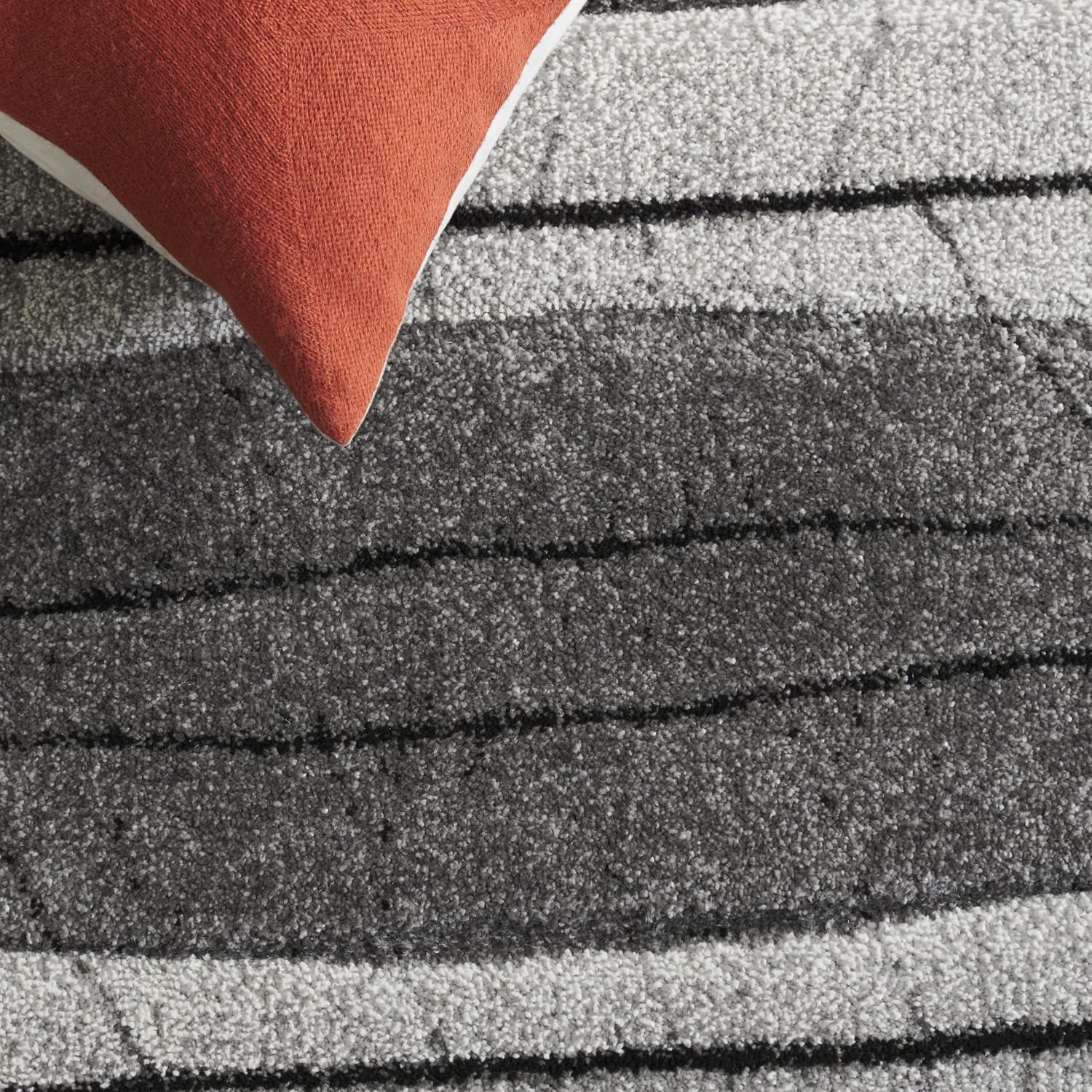 Ivory Grey Mid-Century 2'7"x5' Area Rug