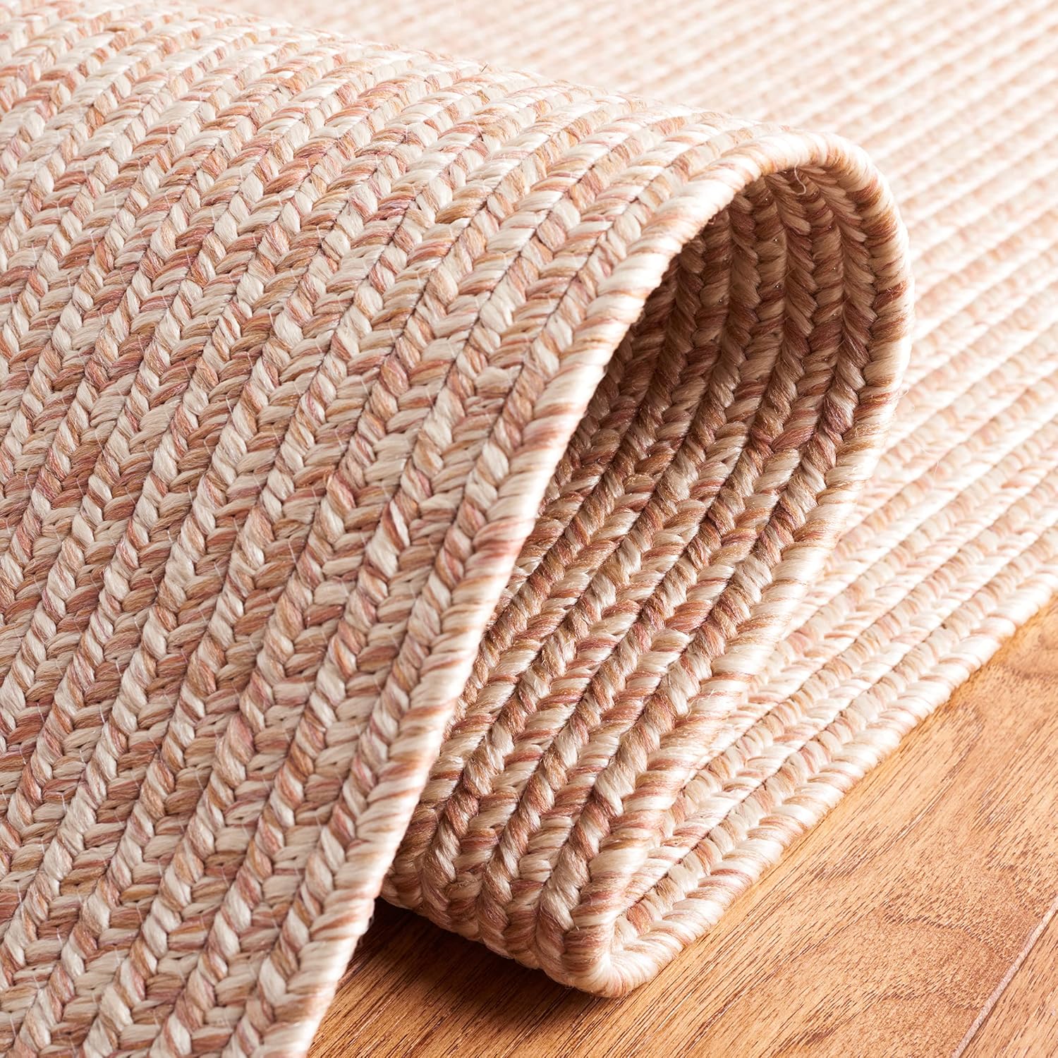 Natural Braided 4'x6' Washable Rug