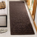 Handmade Brown Wool Runner Rug