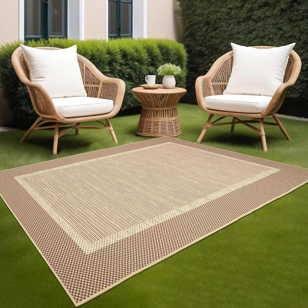 Natural Woven Jute 5x7 Washable Rug