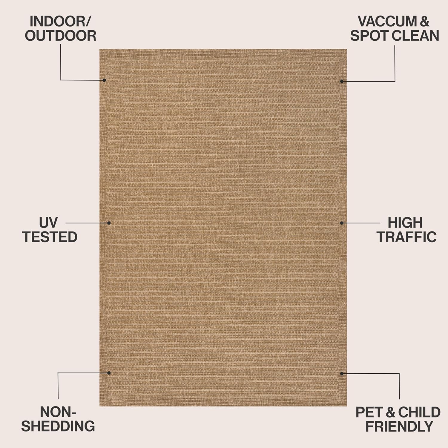 Jonathan Y Natural Jute Indoor Outdoor Rug