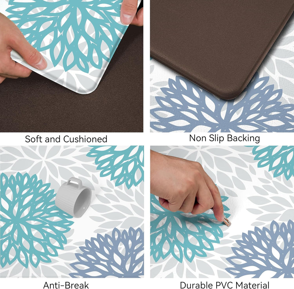 Cushioned Anti Fatigue Kitchen Rug Set
