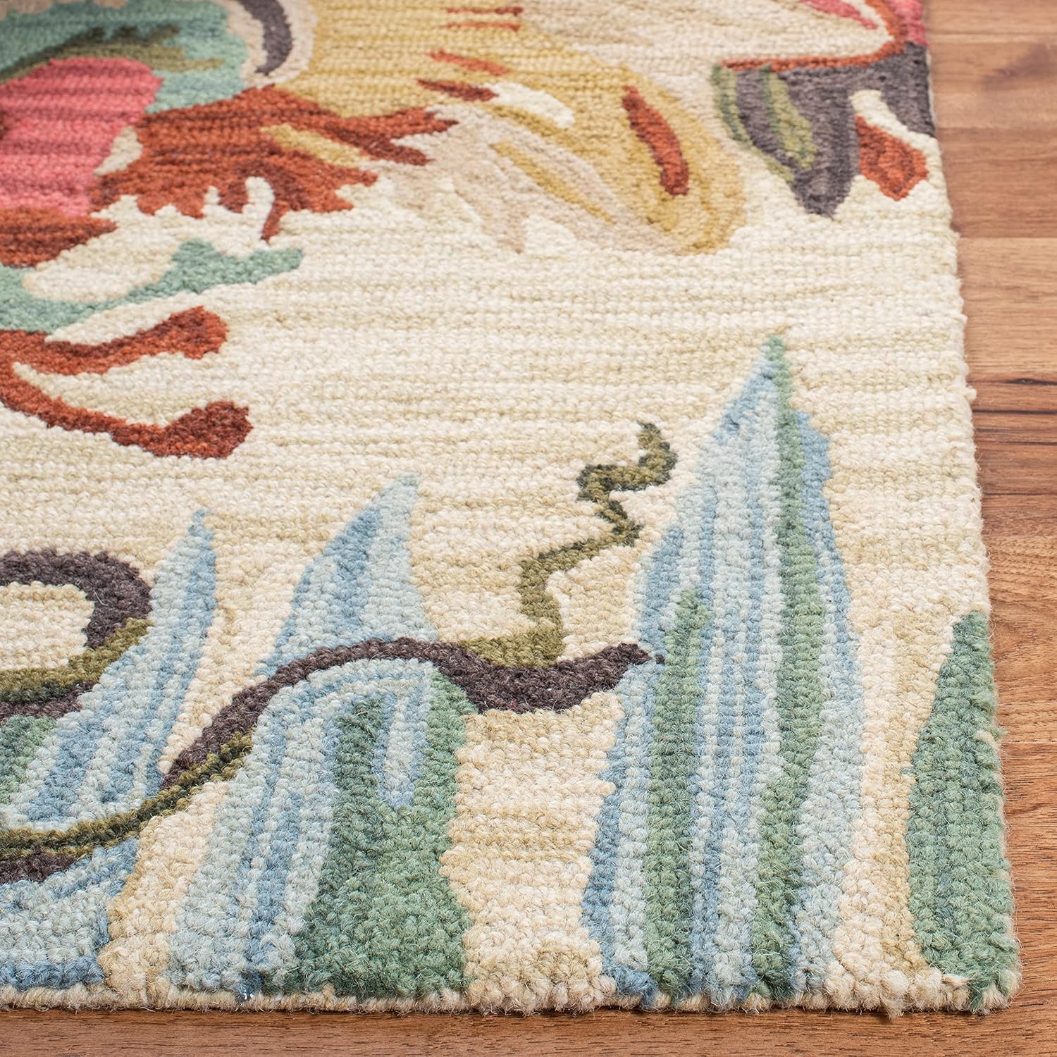 Ivory Multi Wool Runner Rug