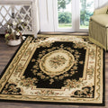 Black Ivory Medallion 3'3"x5'3" Area Rug