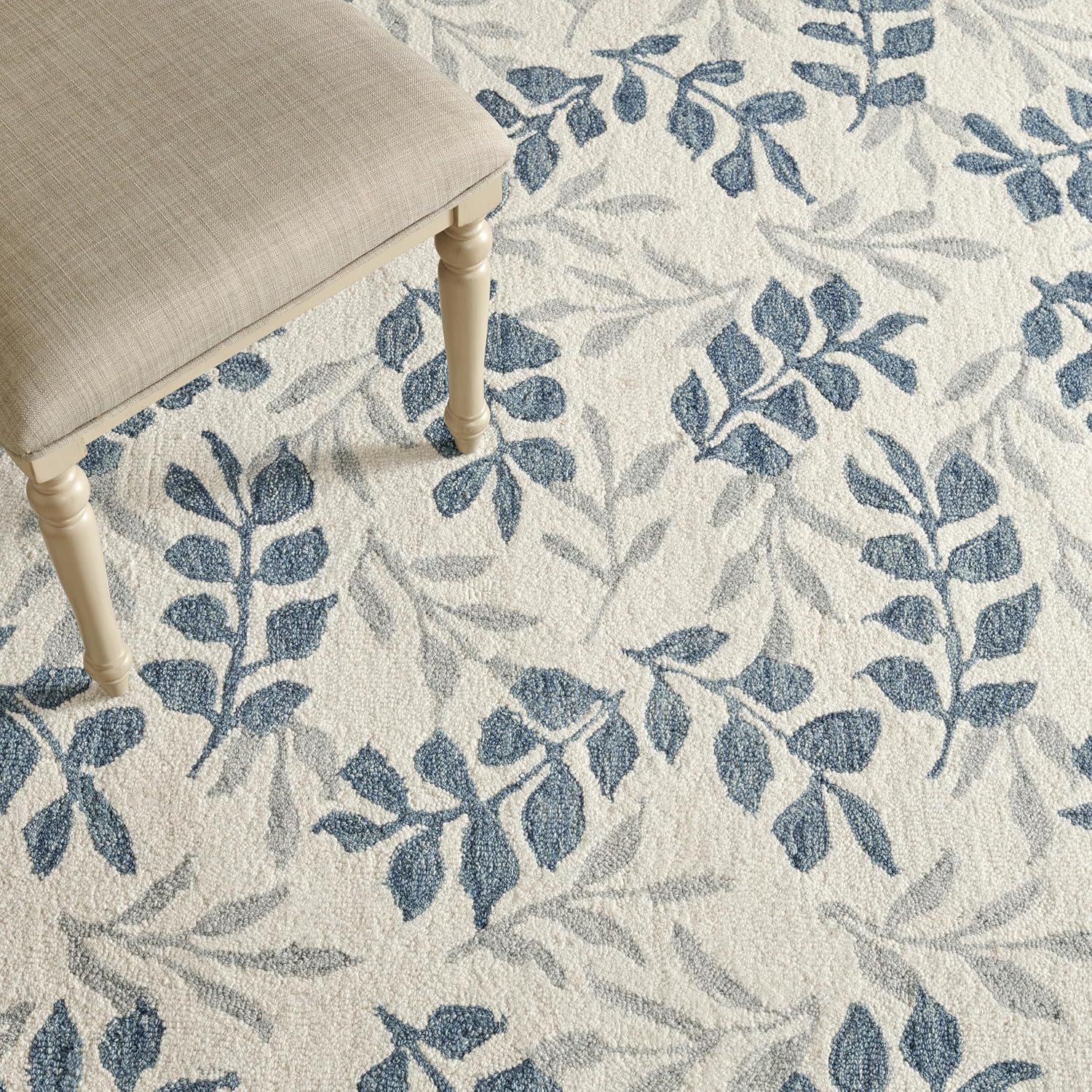 Handmade Wool Ivory Grey Runner Rug